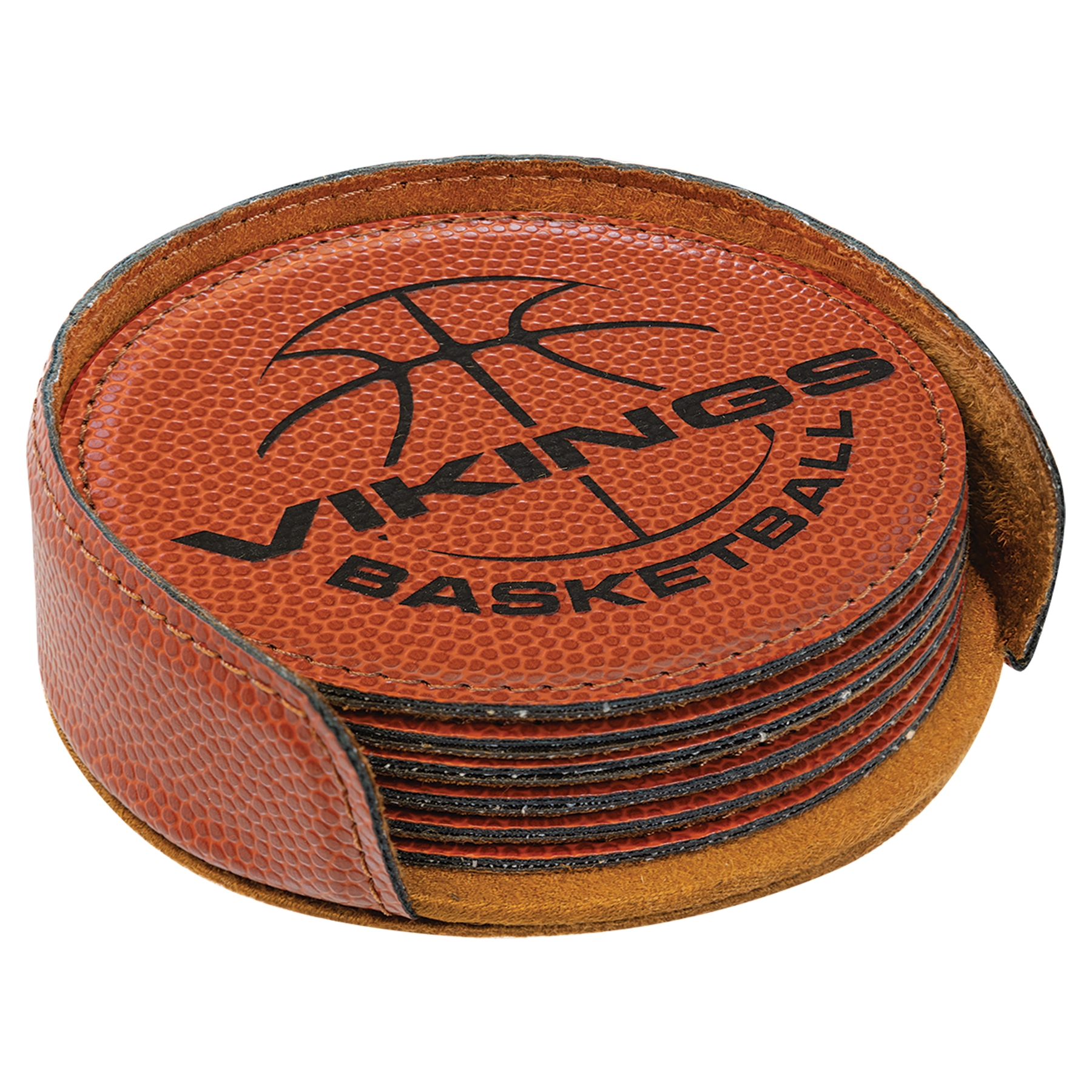 Round Leatherette Coaster Sets
