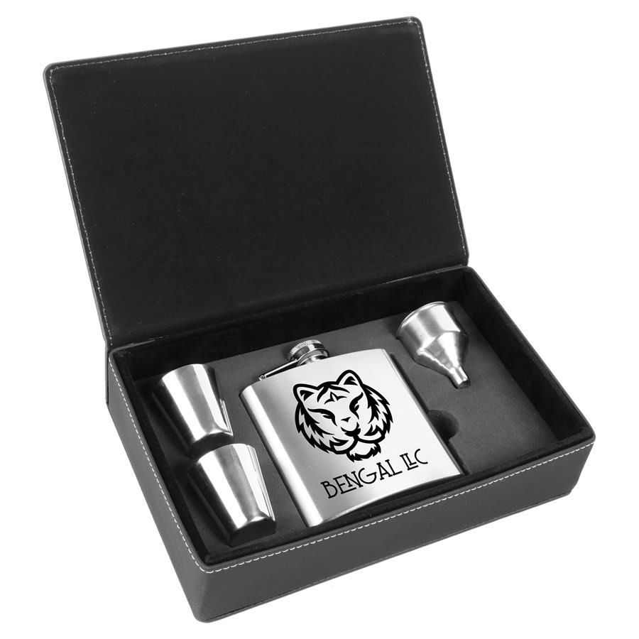 6 oz. Laserable Leatherette Box