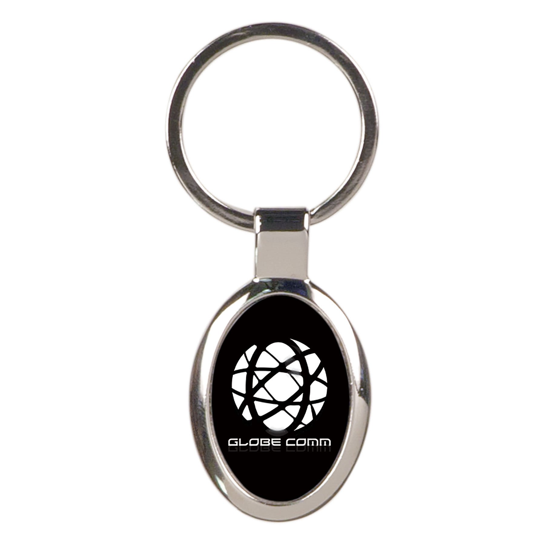 1 1/8″ x 1 5/8″ Laserable Oval Keychain