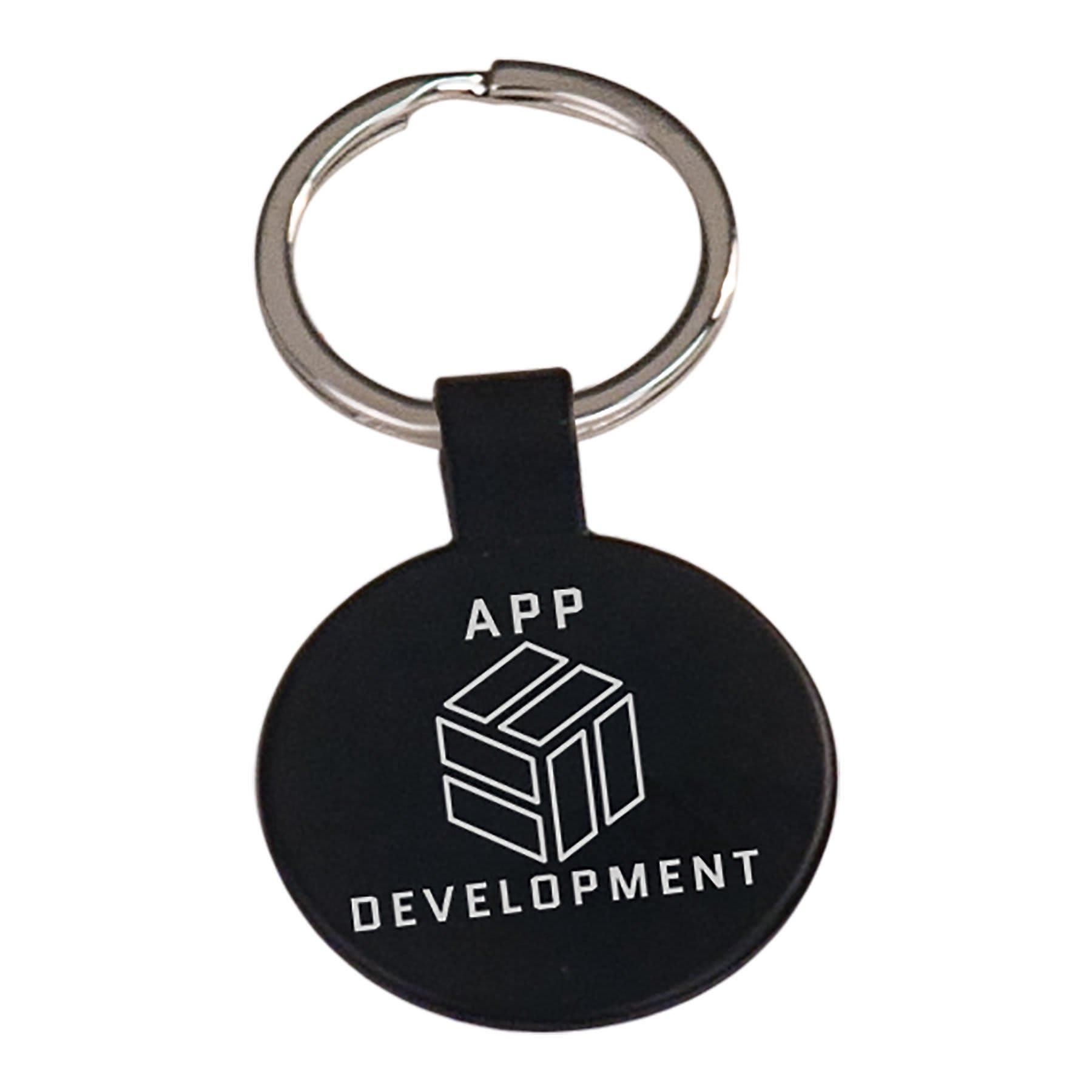 1 1/2″ Laserable Round Keychain