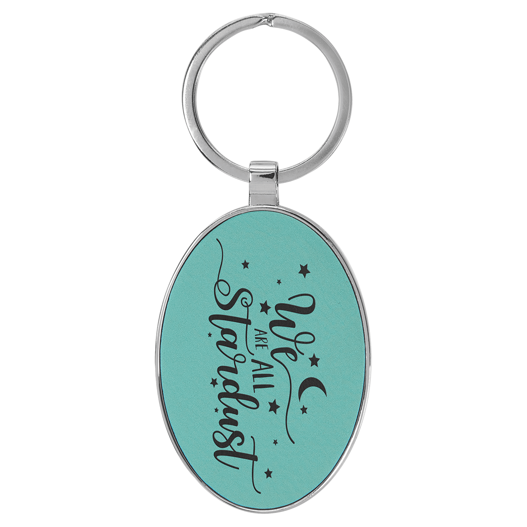 3" x 1 3/4" Laserable Leatherette/Metal Oval Keychain - Image 9