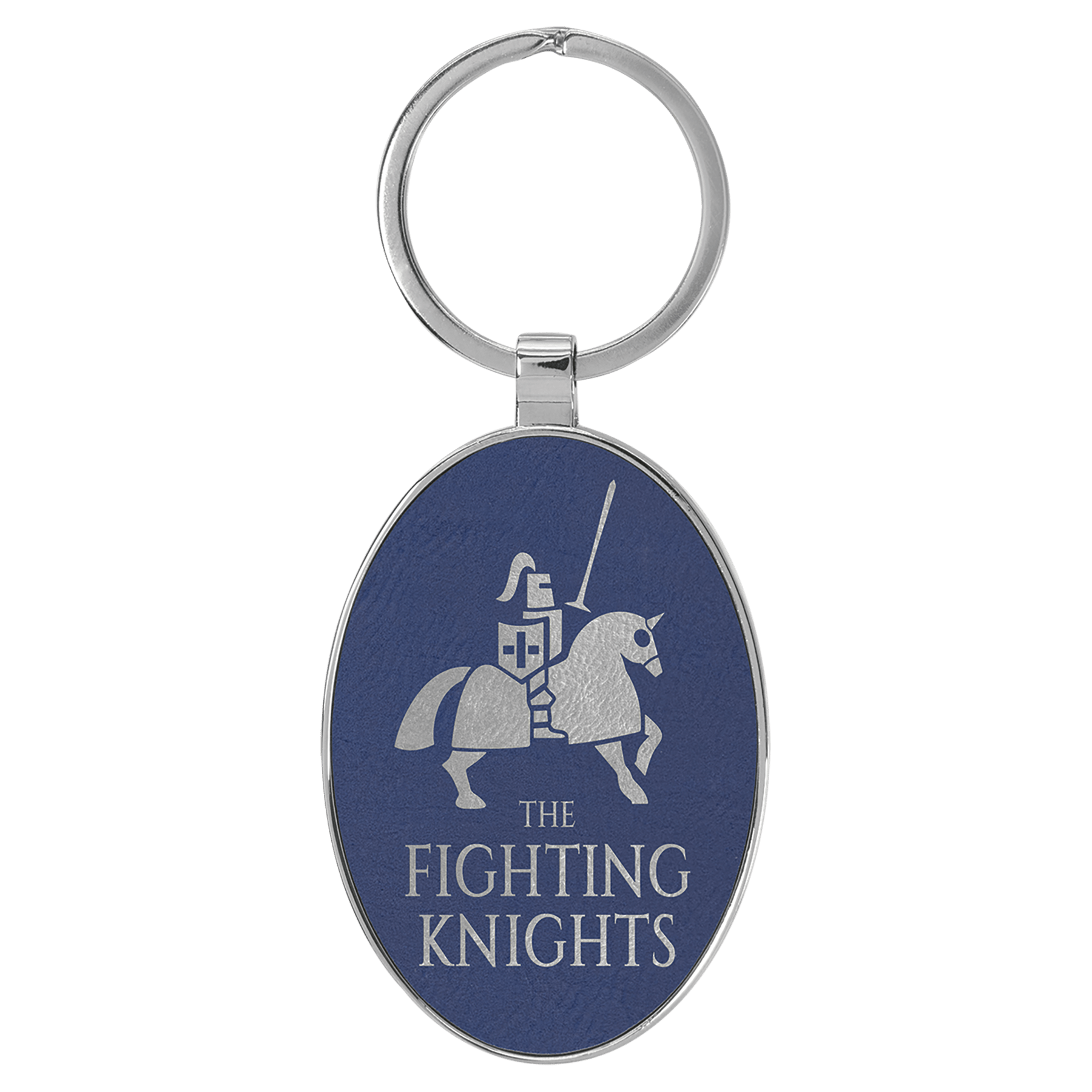 3" x 1 3/4" Laserable Leatherette/Metal Oval Keychain - Image 10