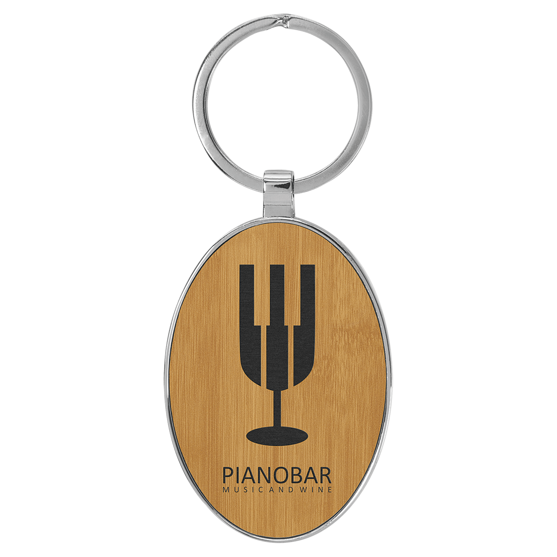 3" x 1 3/4" Laserable Leatherette/Metal Oval Keychain - Image 11