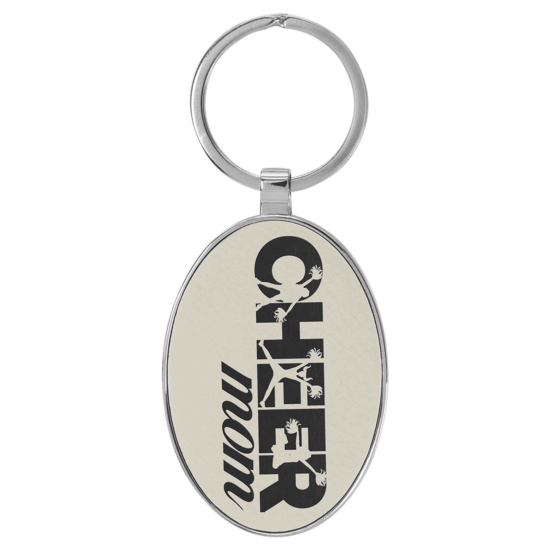 3" x 1 3/4" Laserable Leatherette/Metal Oval Keychain - Image 13